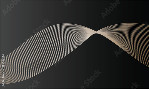 Abstract wave flow with smooth curves and visual harmony