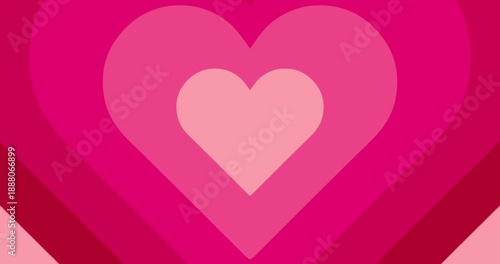 Valentine's Day card with hearts and French text 