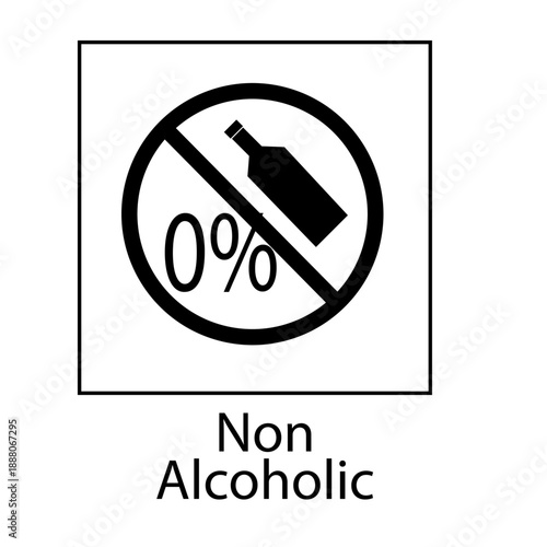 Alcohol Free Vector Icon,Alcohol Prohibition,No Alcohol Icon