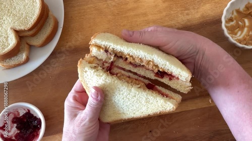 Making a Peanut and Jelly Sandwich