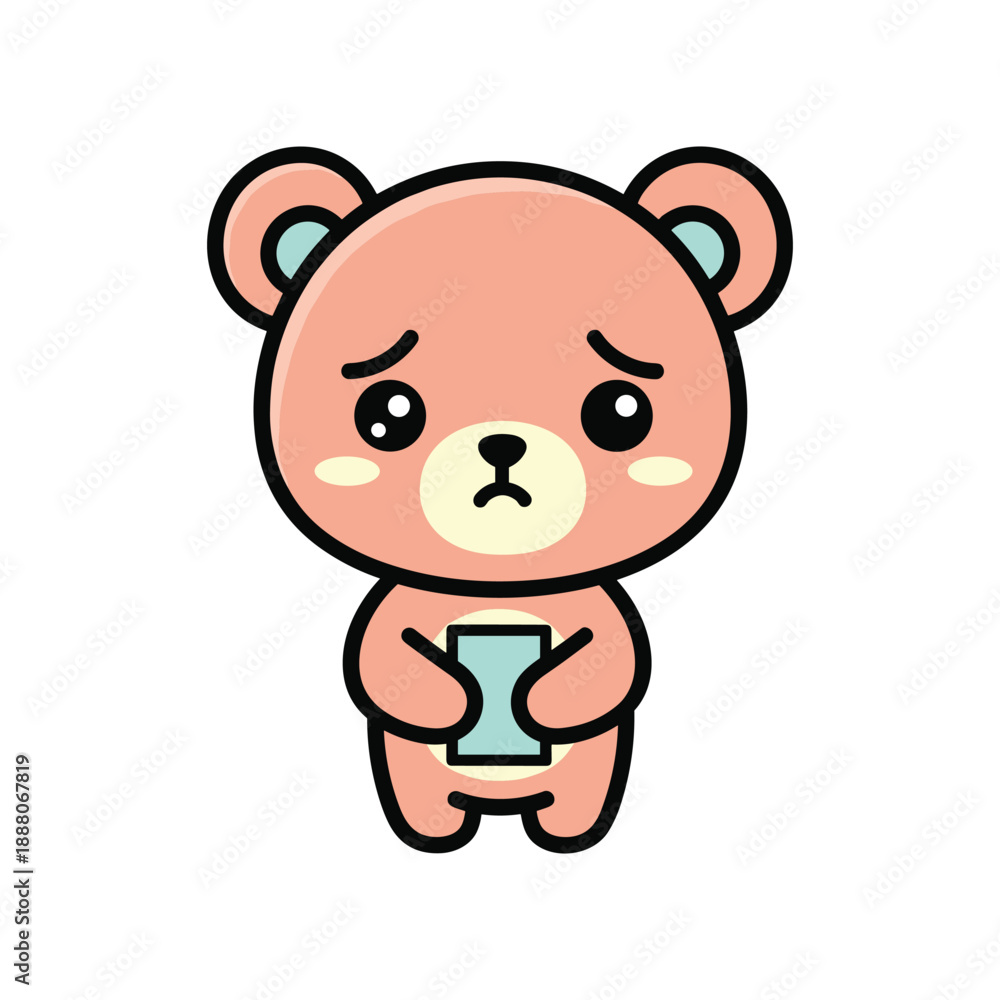 Obraz premium Adorable Cartoon Bear Vector Illustration