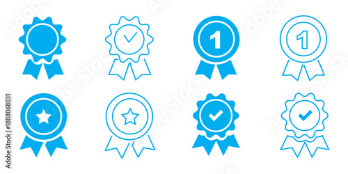 Verified badge icon tick symbol vector approved check mark icon. Set of verified badge symbol collection. Profile verified badge. Guaranteed signs. Certificate badge quality certify icon.