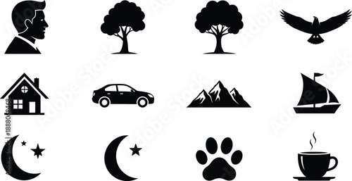 Minimalist representation of a vector file concept on a clean white background