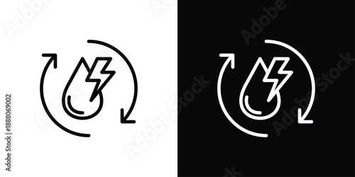 Hydro Icon Sheet Black And White