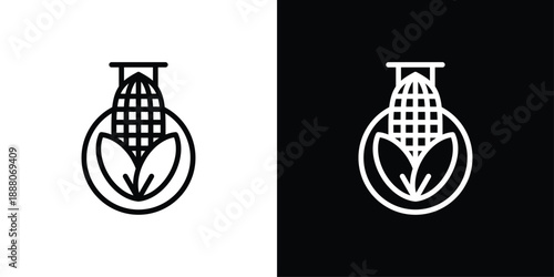 Biomass Icon Sheet Black And White