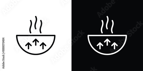 Geothermal Icon Sheet Black And White