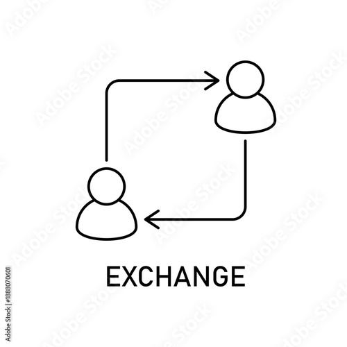 Simple currency exchange icon for social media, app, and web design. Vector illustration, Eps 10