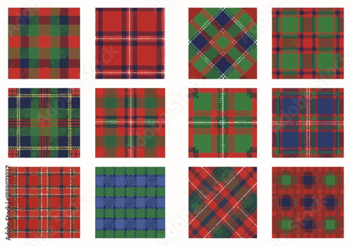 set of four seamless patterns