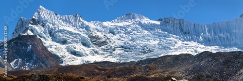 Tablou pe pânză Mountain with ice glacial seracs ice serac