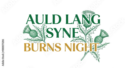 Burns Night Greeting Card Typography