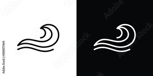 Wave Icon Sheet Black And White
