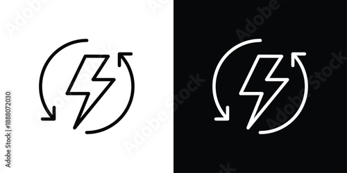 Electric Icon Sheet Black And White