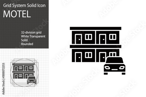 Building icon representing a motel or private lodging