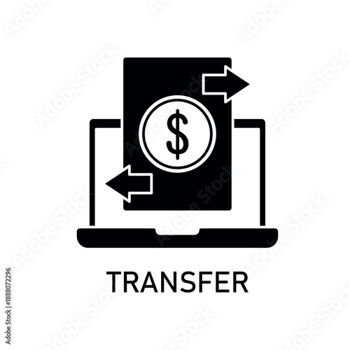 Simple money transfer icon for social media, app, and web design. Vector illustration, Eps 10.