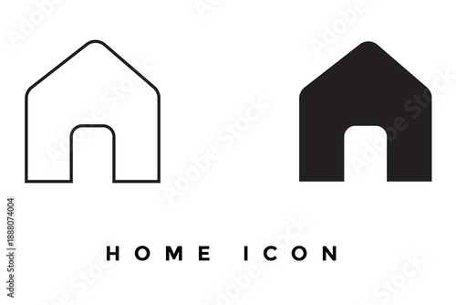 House flat and linear icon