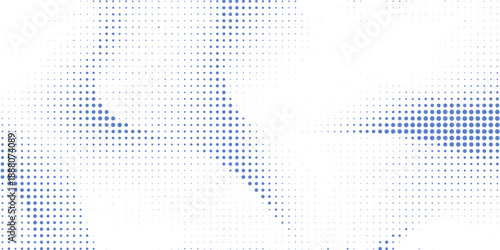 Modern textured halftone of dots on white background