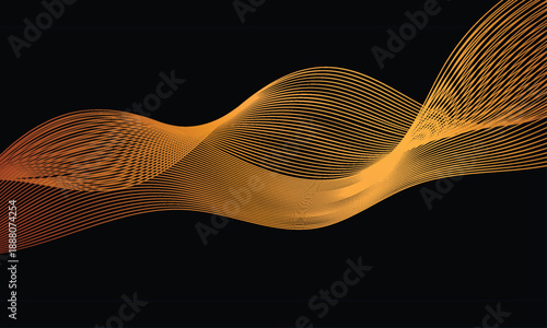 Modern abstract wave with smooth layered contours