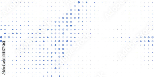 Modern textured halftone of dots on white background