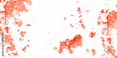 Colorful ground mixed pepper grains, flakes isolated on white background.  Dust distress grainy grungy effect and distressed backdrop. scratches and marks decorative surface design suitable for poster
