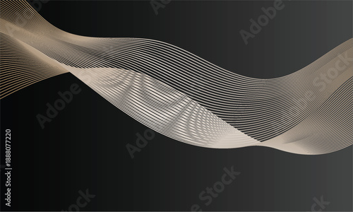 Smooth ribbon wave art with elegant modern style