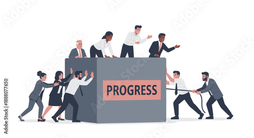 Driving measurable corporate progress through diverse team collaboration and unified business momentum