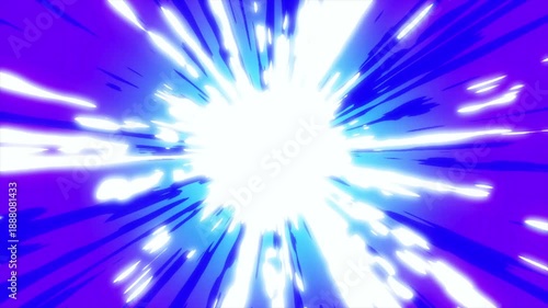 Anime Style Orange Radial Speed Lines High Energy Motion Graphic Background