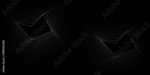 Abstract dark space with glowing dots shape decoration. Modern graphic design element dotted line style sparke old pattern good nice light