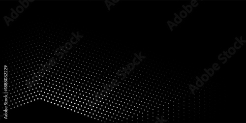 Abstract dark space with glowing dots shape decoration. Modern graphic design element dotted line style sparke old pattern