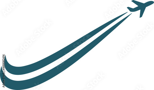 Airplane swoosh logo representing travel aviation speed freedom journey airline branding modern minimal vector design