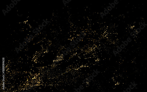 Background with isolated wave golden pattern on black background.