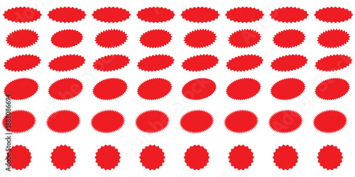 Set of starbursts. Price sticker, sale sticker, price tag, starburst, quality mark, retro stars, sale or discount sticker, sunburst badges, sun ray frames, promotional badge set, shopping labels 