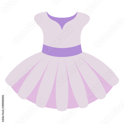 Elegant ballet tutu dress illustration