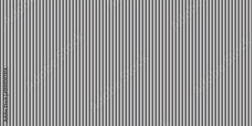 Vector ribbed glass texture with white, and grey tones.Gradient creates a semi-transparent acrylic effect, perfect for reeded bath surfaces, wall panels, or modern window overlays.