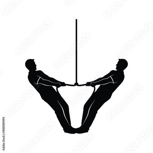 Two businessmen shaking hands trust partnership deal agreement collaboration success teamwork flat design vector illustration