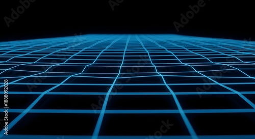 Glowing blue grid pattern on dark background
