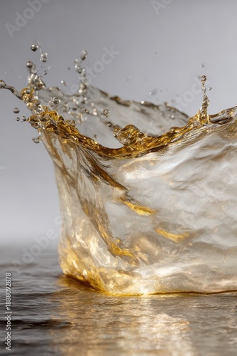 Wallpaper Mural Splashing Water with Rippling Surface and Dipped Packaging Element Torontodigital.ca