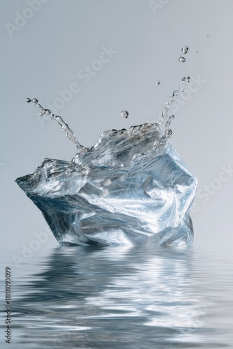 Wallpaper Mural Dipped Packaging in Rippling Water Creating a Splash Effect Torontodigital.ca