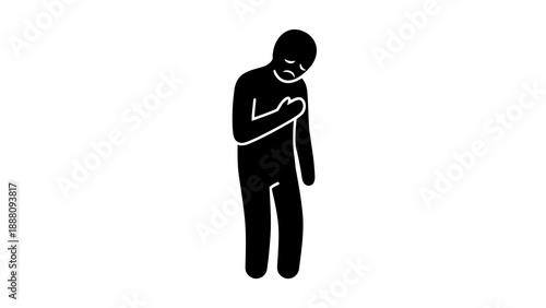 Man experiencing stomach pain