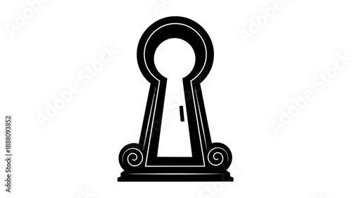 Keyhole icon on white background