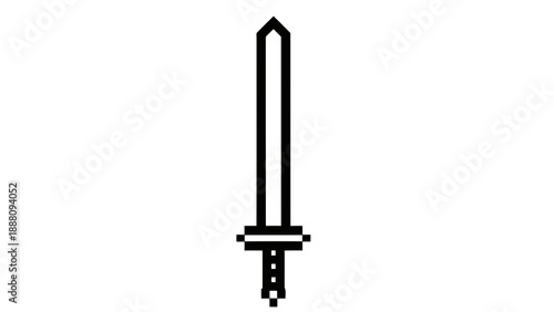 Simple pixelated sword illustration