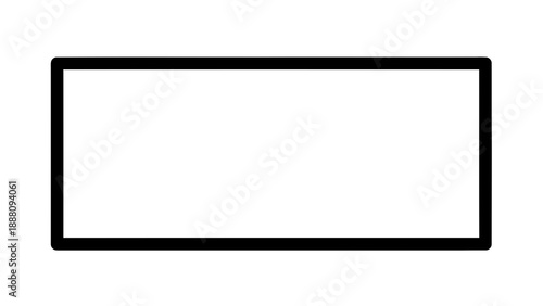 Simple black rectangular frame on white background