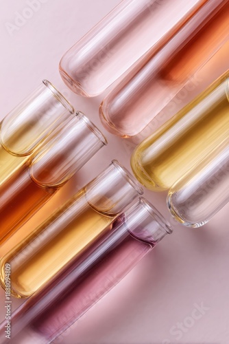 Wallpaper Mural Aesthetic Test Tubes with Colorful Serums on Minimal Background Torontodigital.ca