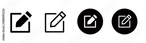 Icons representing editing and signing, symbols such as notepad and edit