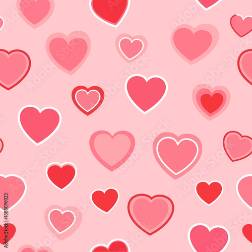 Colorful heart shapes in various sizes.
