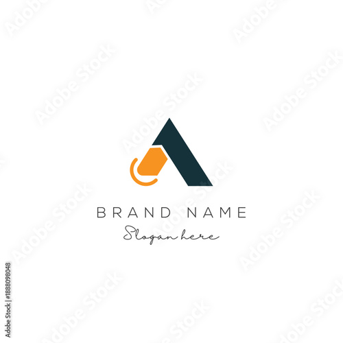 Initial letter A logo design. Premium Vector logo
