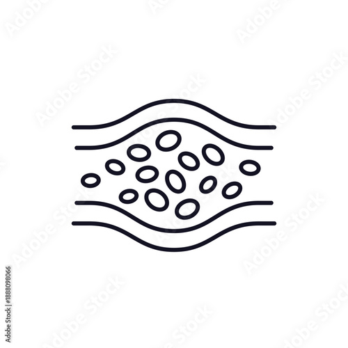 blood clot line icon on white