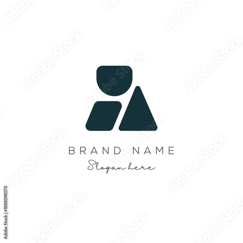 Initial letter A logo design. Premium Vector logo