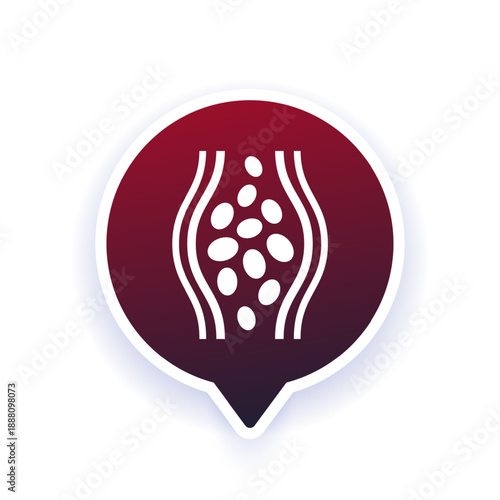 blood clot or thrombus vector icon