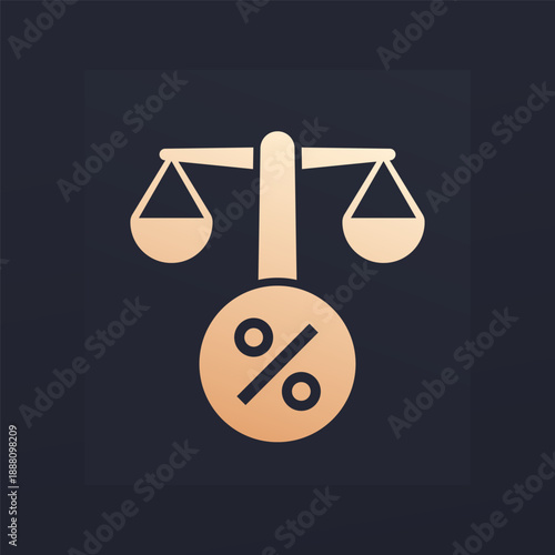 legal fee vector icon with scales