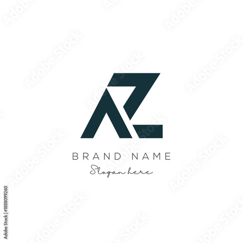 AZ or ZA letter logo icon design. Classic style luxury initials monogram.